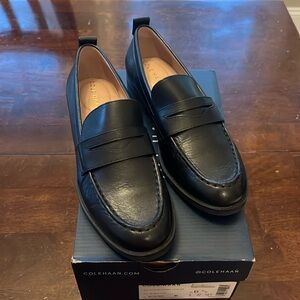 Cole Haan leather Penny Loafers.